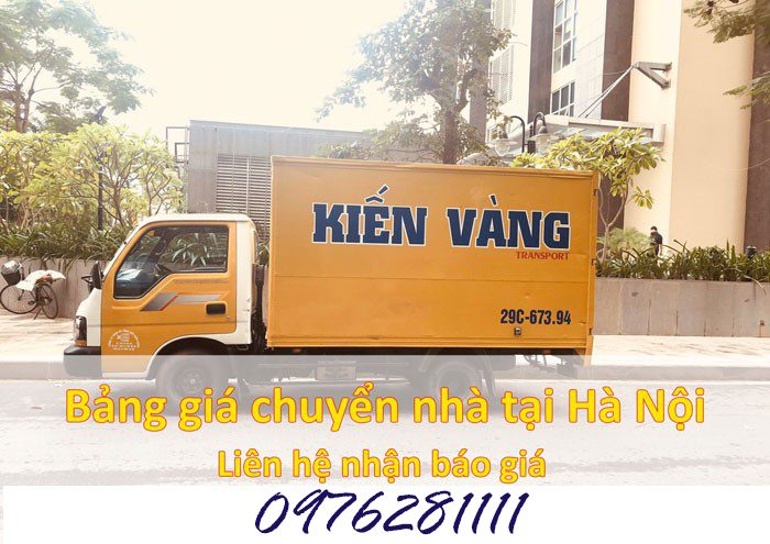 Giá dịch vụ chuyển nhà trọn gói Hà Nội