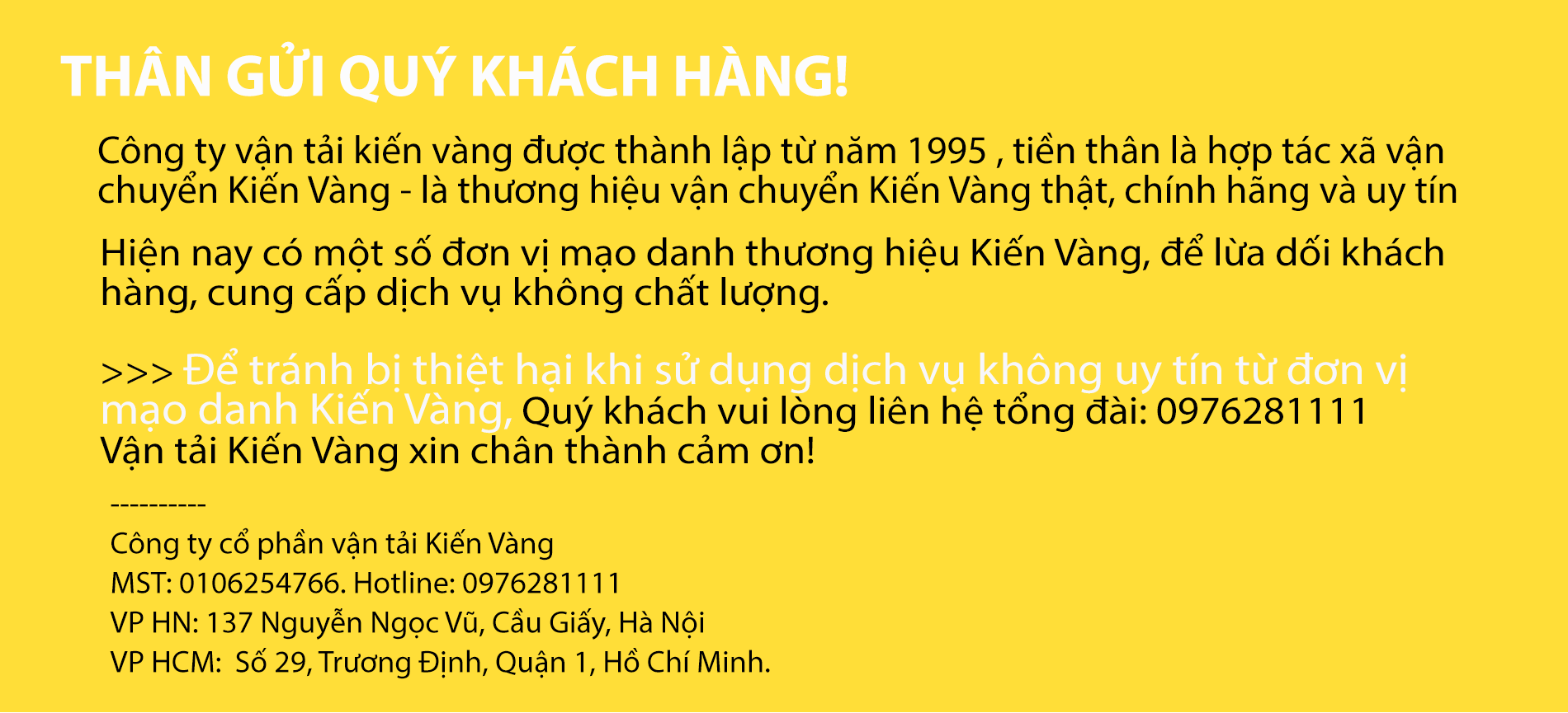 Chuyển nhà trọn gói Kiến Vàng thật