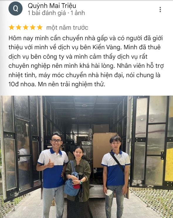 Review đánh giá 5 sao từ chị Quỳnh