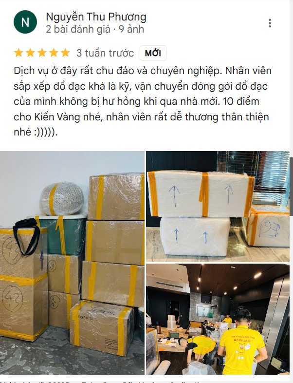 Review đánh giá 5 sao từ chị Phương