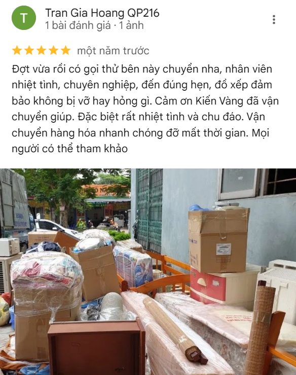 Review đánh giá 5 sao từ anh Hoàng