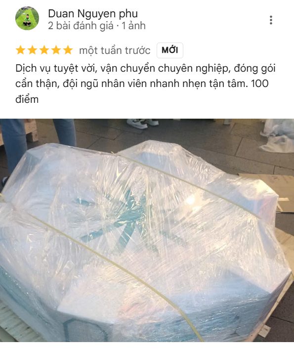 Chuyển nhà tại Phường Yên Hòa, Quận Cầu Giấy 9 Đánh giá từ anh Duân Nguyễn