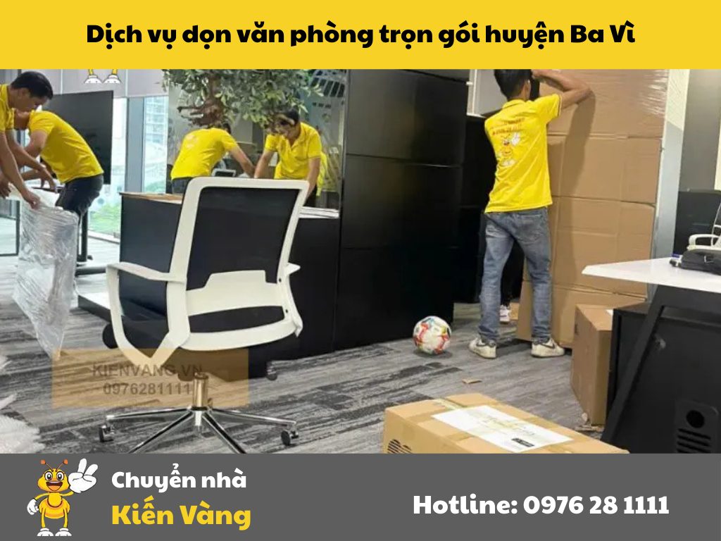 Dịch vụ dọn văn phòng trọn gói huyện Ba Vì
