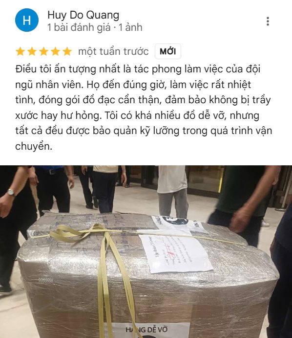 Đánh giá từ anh Huy