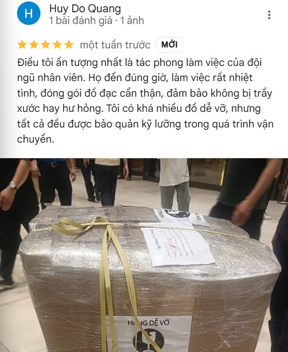 Đánh giá từ anh Huy