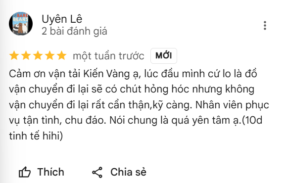 Đánh giá từ chị Uyên