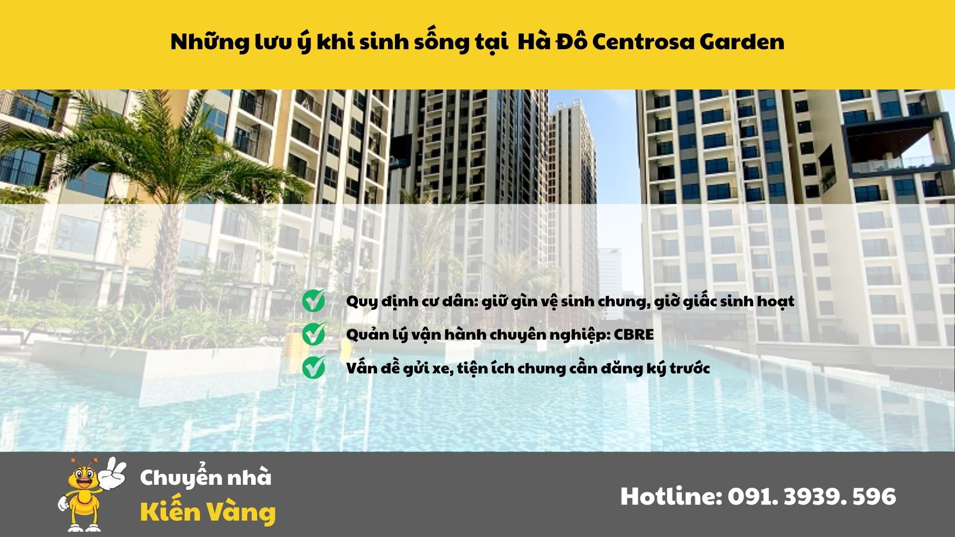 Lưu ý khi sinh sống tại Hà Đô Centrosa Garden