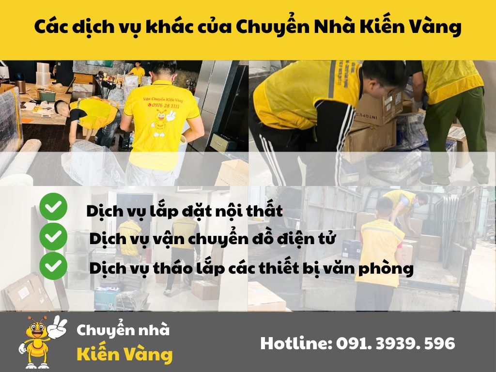 Các dịch vụ khác của Chuyển Nhà Kiến Vàng