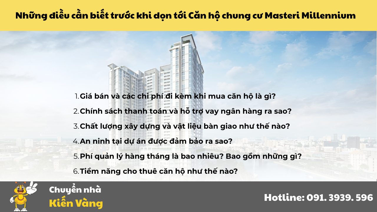 Câu hỏi thường gặp (FAQ) về Căn hộ chung cư Masteri Millennium