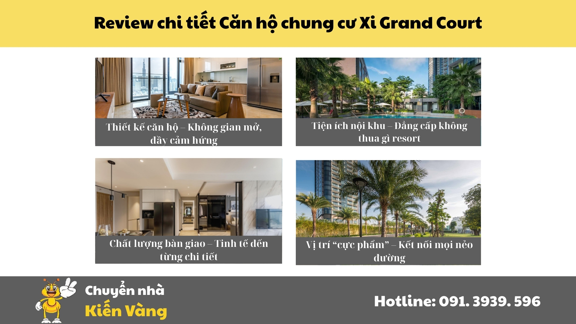 Review chi tiết căn hộ chung cư Xi Grand Court