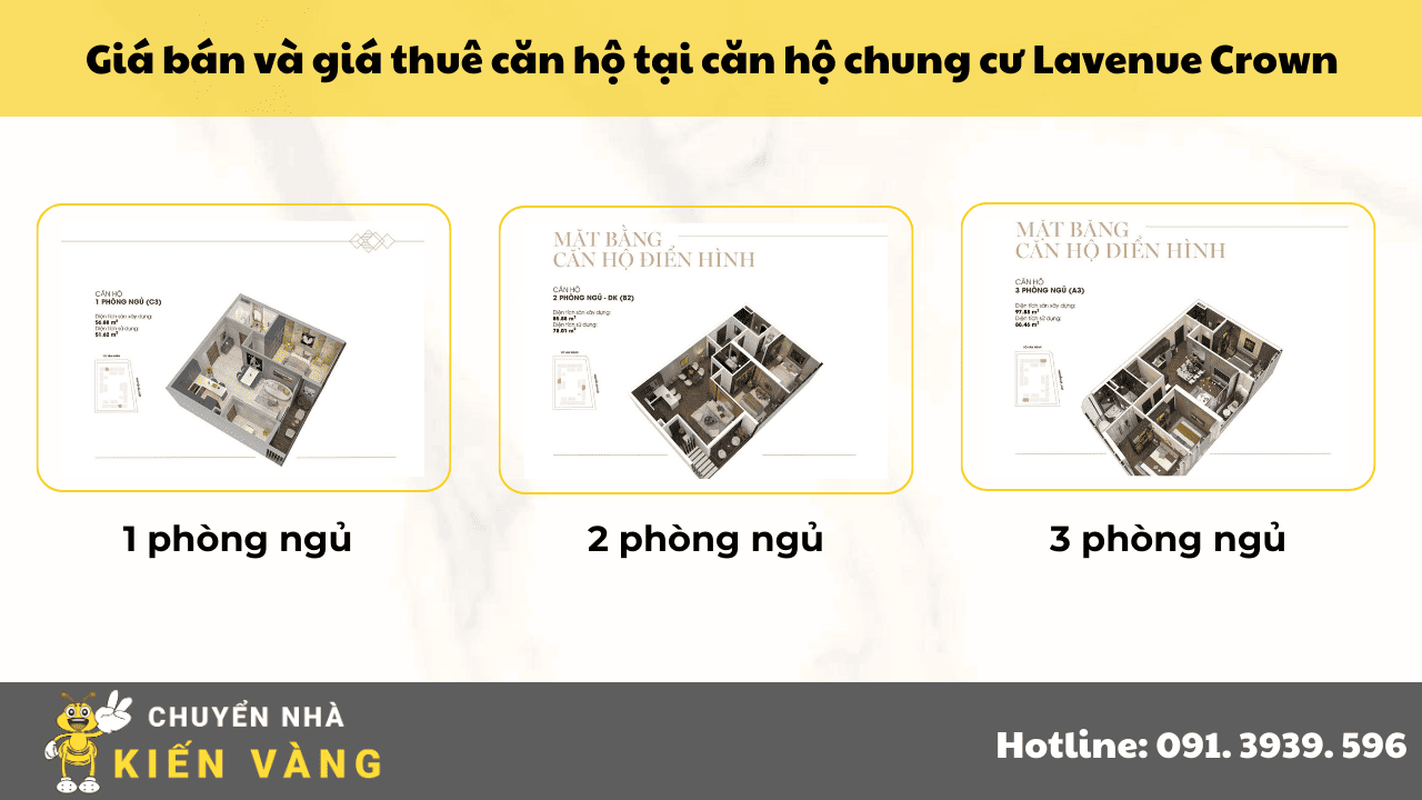 Giá bán và thuê căn hộ Lavenue Crown mới nhất
