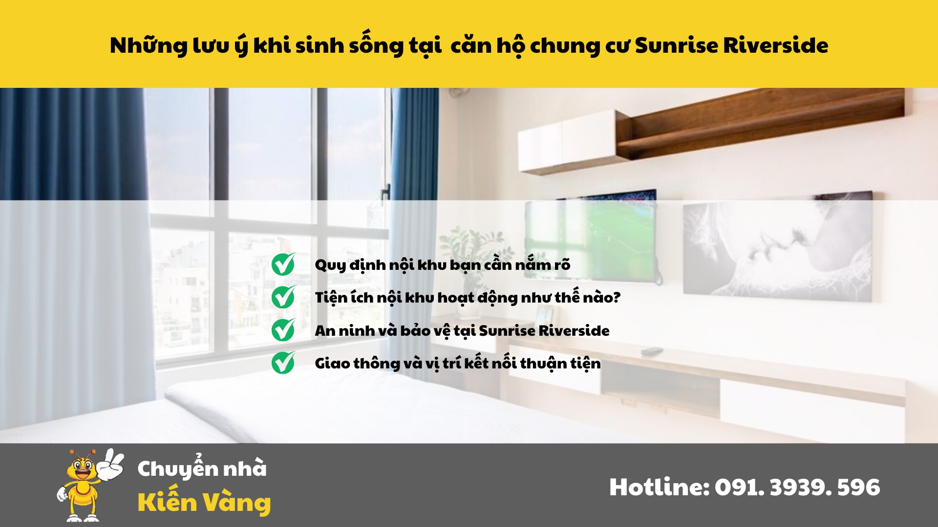 Những lưu ý khi sinh sống tại Khu căn hộ chung cư Sunrise Riverside
