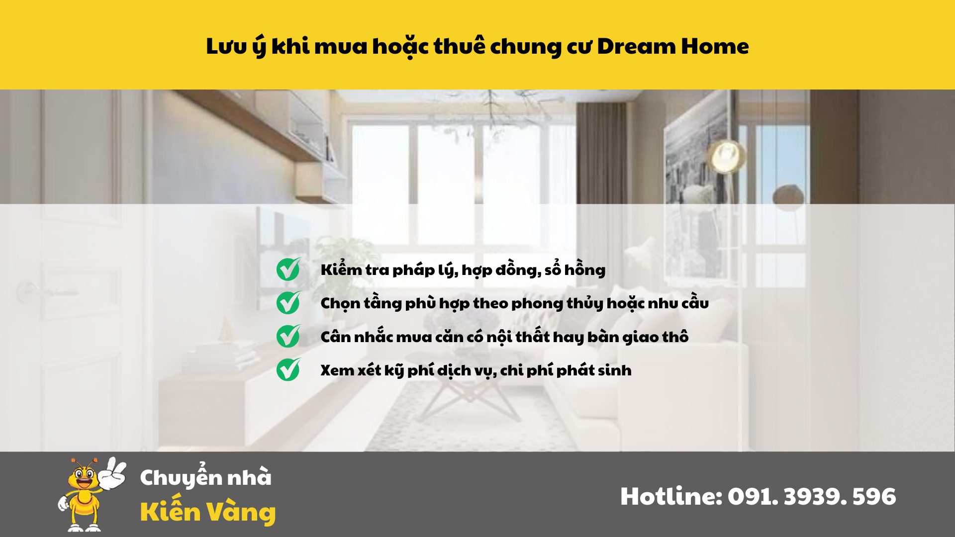 Lưu ý khi mua hoặc thuê chung cư Dream Home