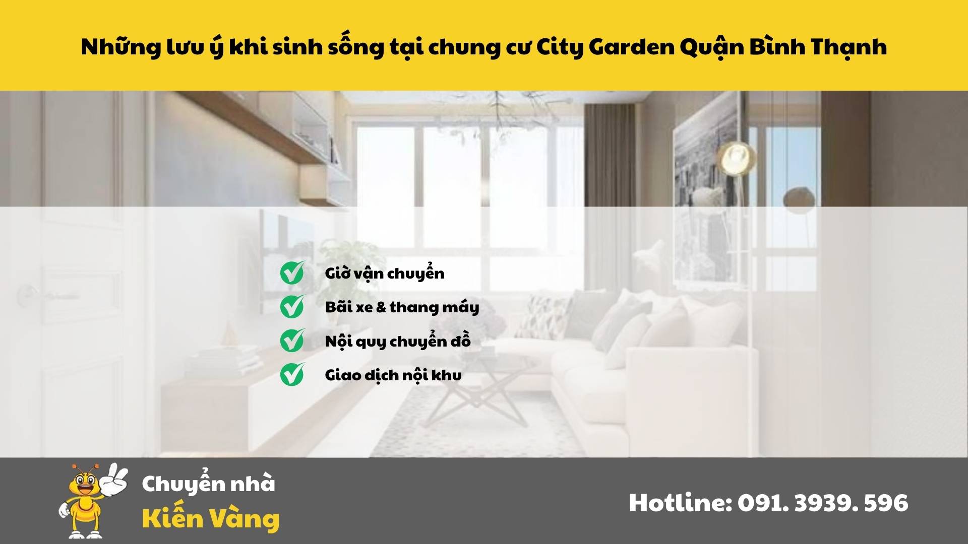 Những lưu ý khi sinh sống tại chung cư City Garden Quận Bình Thạnh