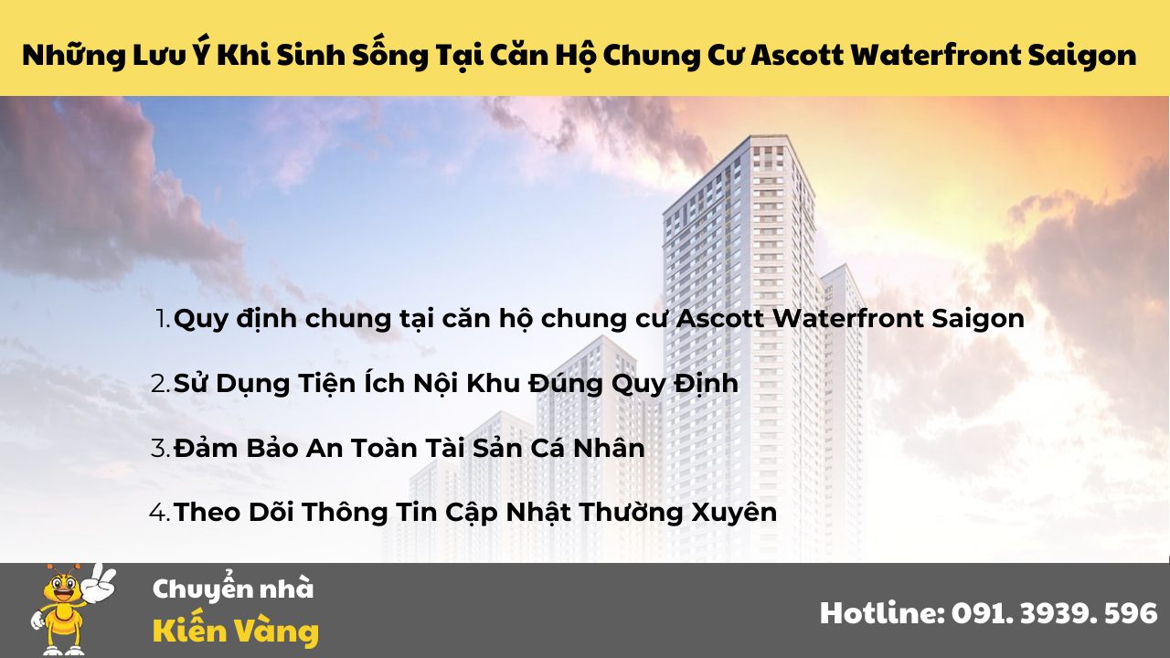 Những Lưu Ý Khi Sinh Sống Tại Căn Hộ Chung Cư Ascott Waterfront Saigon