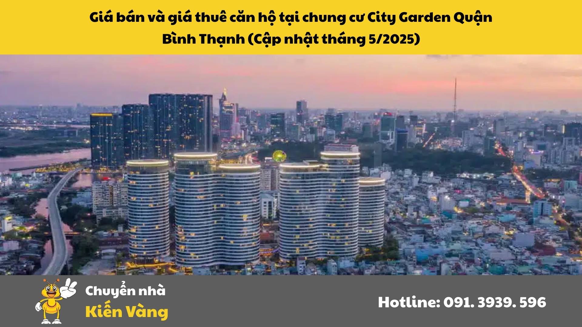 Giá bán và giá thuê căn hộ tại chung cư City Garden Quận Bình Thạnh (Cập nhật tháng 5/2025)