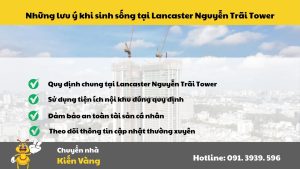 Những lưu ý khi sinh sống tại chung cư Lancaster Nguyễn Trãi Tower