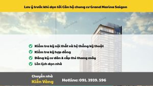 Lưu ý trước khi dọn tới Căn hộ chung cư Grand Marina Saigon