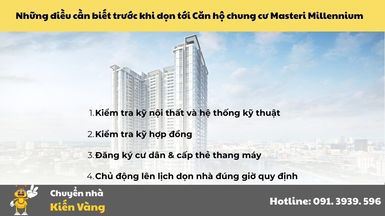 Những điều cần biết trước khi dọn tới Căn hộ chung cư Masteri Millennium