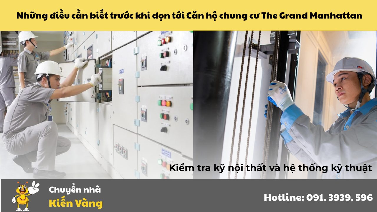 Kiểm tra kỹ nội thất và hệ thống kỹ thuật