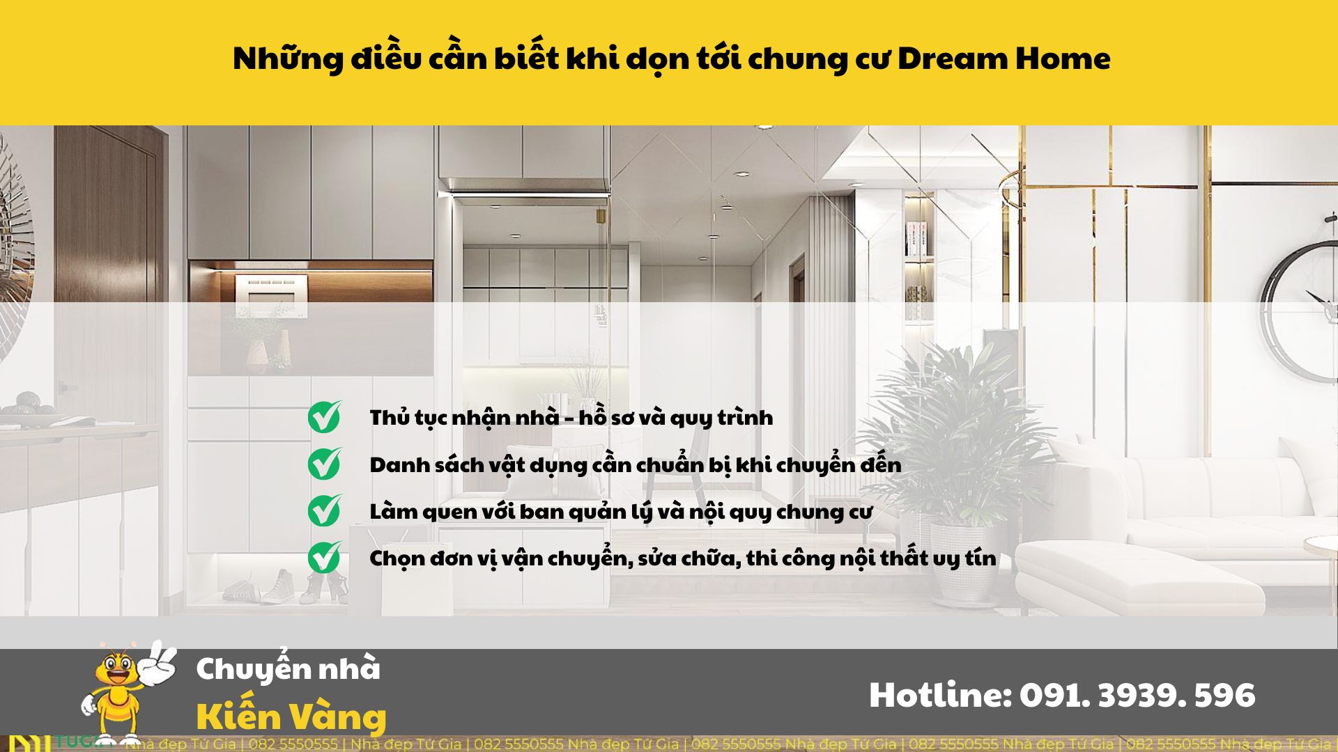 Những điều cần biết khi dọn tới chung cư Dream Home