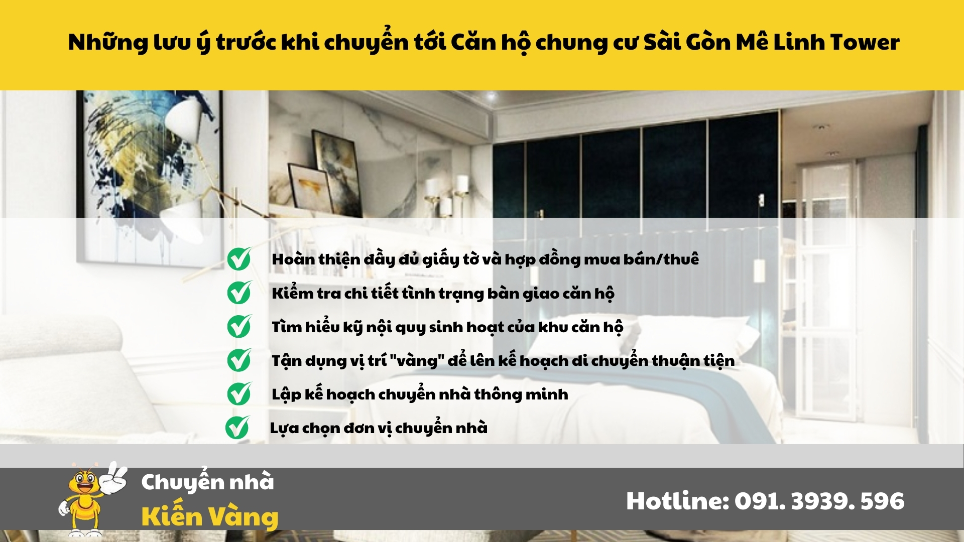 Những lưu ý trước khi chuyển tới sinh sống tại Căn hộ chung cư Sài Gòn Mê Linh Tower