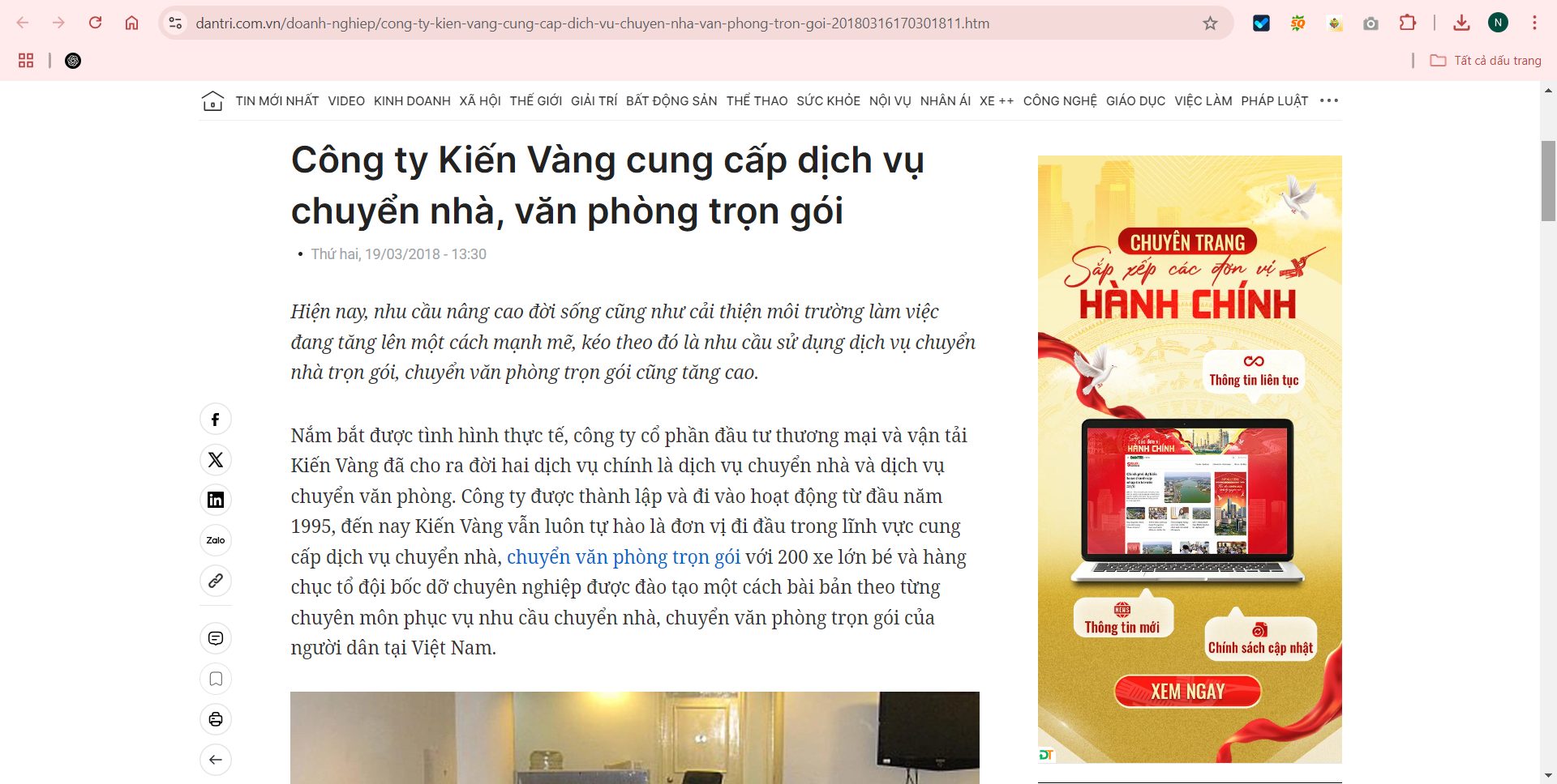 Báo Dân Trí nói về Kiến Vàng