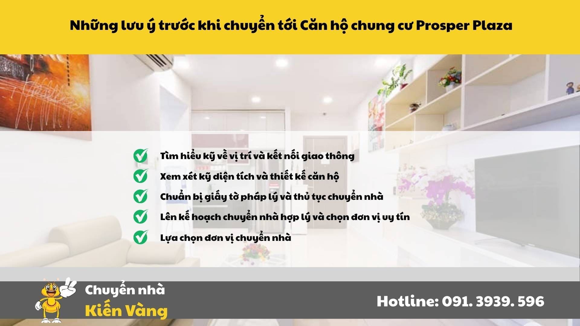 Những lưu ý trước khi chuyển tới sống tại Prosper Plaza
