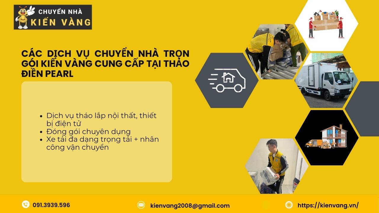 Dịch vụ chuyển nhà trọn gói tại Thảo Điền Pearl Quận 2 TPHCM 4 Các dịch vụ chuyển nhà trọn gói Kiến Vàng cung cấp tại Thảo Điền Pearl