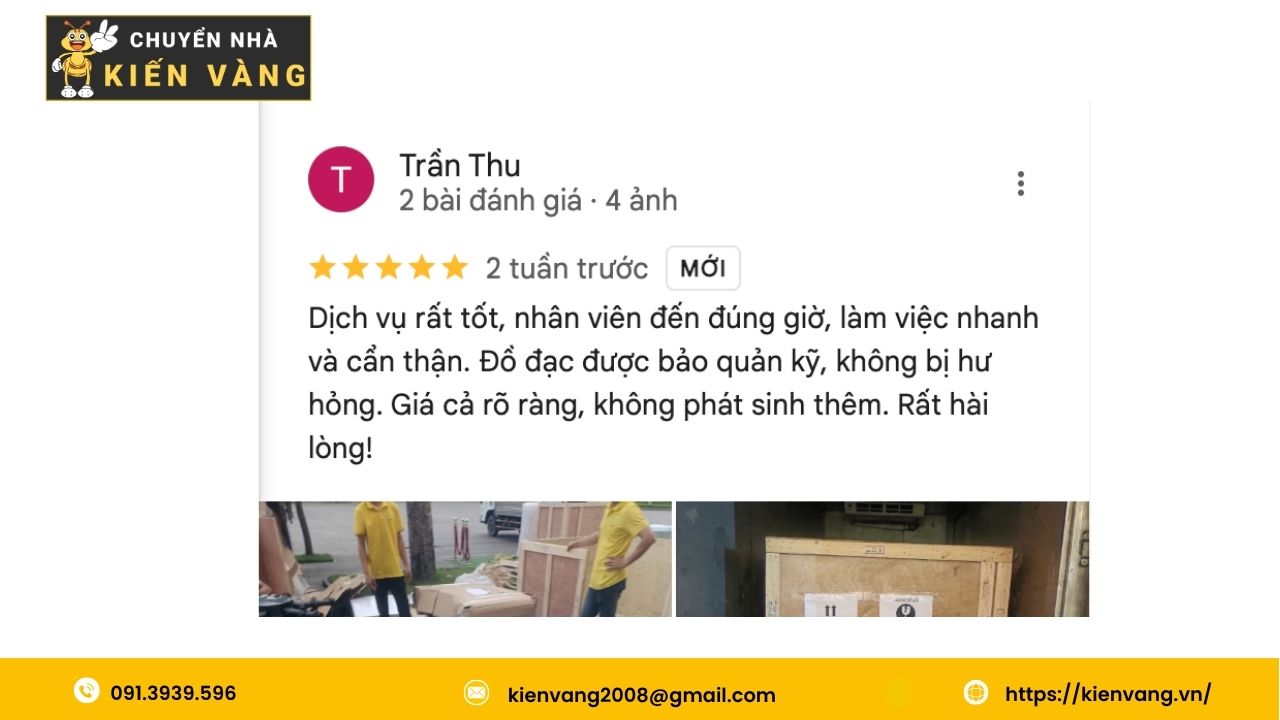 Chuyển nhà trọn gói tại căn hộ One Alpha Riverside quận 1 7 Chị Thu chia sẻ trải nghiệm thực tế:
