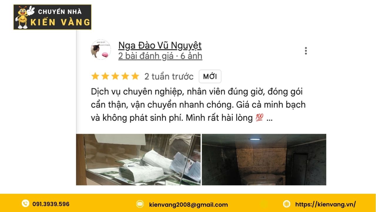 Dịch vụ taxi tải tại căn hộ chung cư Gateway Thảo Điền 5 Chị Nga chia sẻ cảm nhận