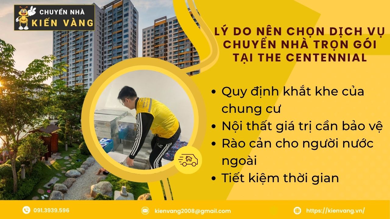 Chọn dịch vụ chuyển nhà trọn gói tại The Centennial