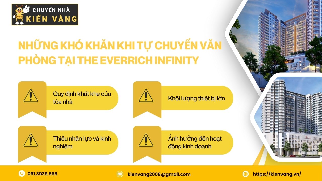 Dịch vụ chuyển văn phòng trọn gói tại The EverRich Infinity 3 Những khó khăn khi tự chuyển văn phòng tại The EverRich Infinity
