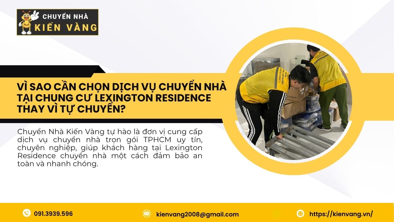 Dịch vụ chuyển nhà tại chung cư Lexington Residence 1 Dịch vụ chuyển nhà tại chung cư Lexington Residence