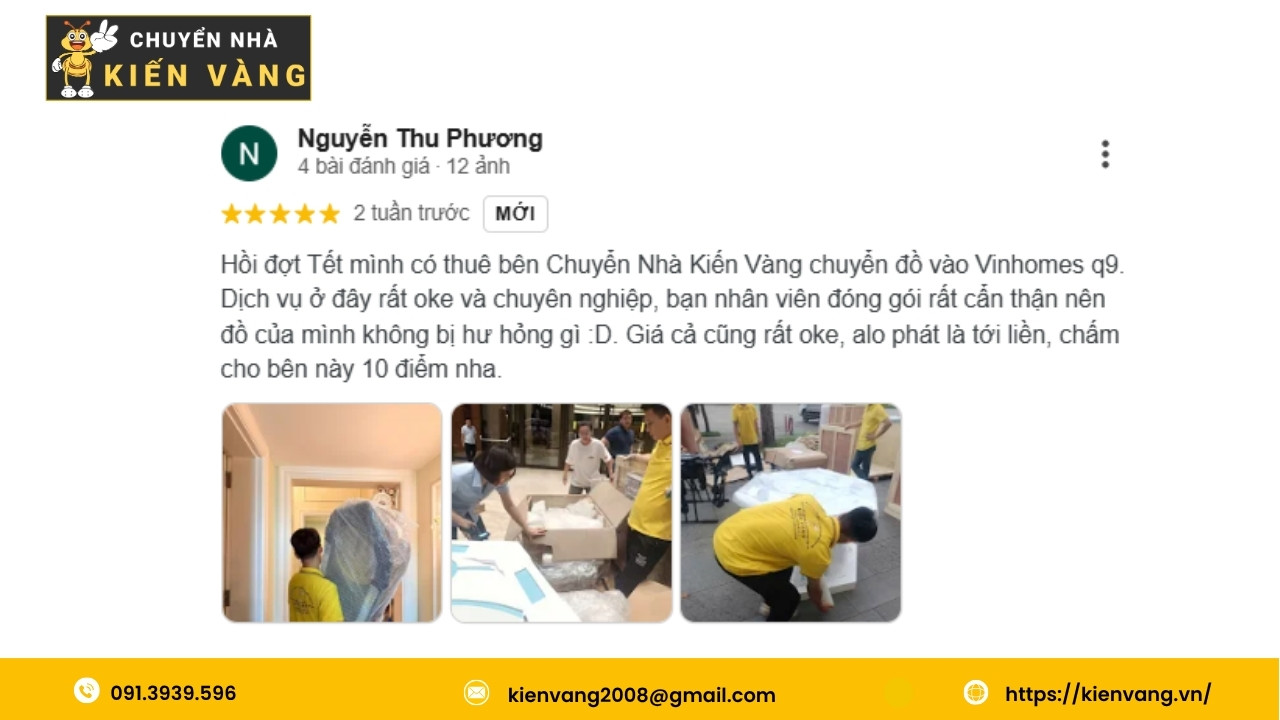 Chuyển nhà trọn gói tại căn hộ Central Premium TPHCM 7 Đánh giá thực tế của khách hàng về dịch vụ Chuyển Nhà Kiến Vàng