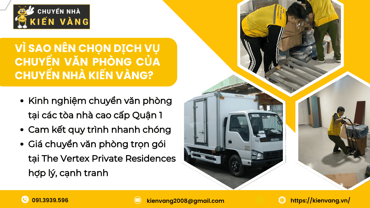 Chuyển văn phòng trọn gói tại The Vertex Private Residences