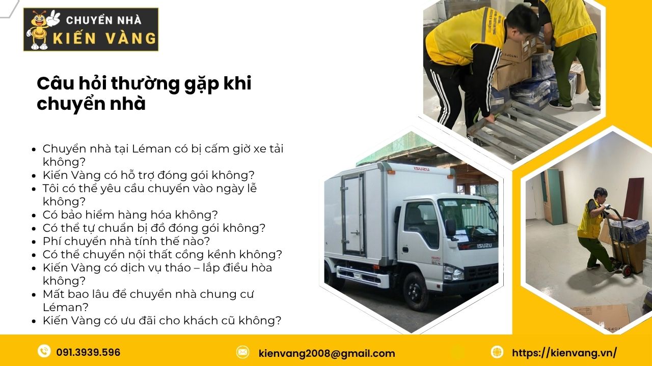 Chuyển nhà trọn gói tại căn hộ chung cư Léman Luxury Apartments 8 Câu hỏi thường gặp khi chuyển nhà