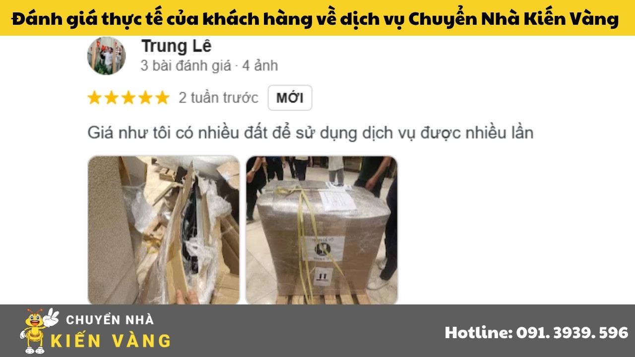 Dịch vụ chuyển nhà trọn gói tại căn hộ chung cư VRG River View 7 Đánh giá thực tế của khách hàng về dịch vụ Chuyển Nhà Kiến Vàng