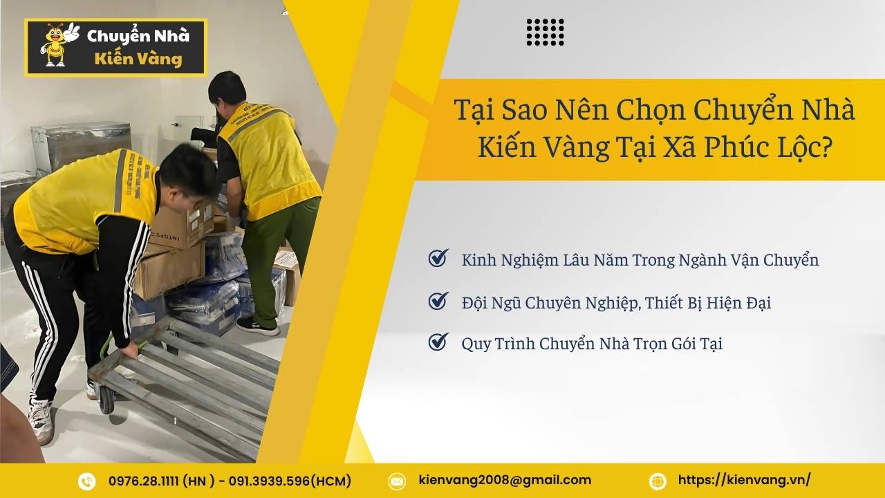 Dịch Vụ Chuyển Nhà Xã Phúc Lộc Uy Tín, Nhanh Gọn 2 Tại Sao Nên Chọn Chuyển Nhà Kiến Vàng Tại Xã Phúc Lộc?
