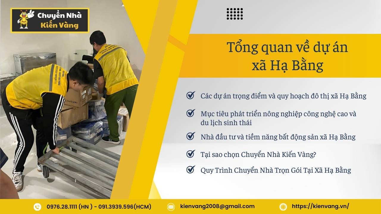 Dịch Vụ Chuyển Nhà Trọn Gói Xã Hạ Bằng 2 Tổng quan về dự án xã Hạ Bằng