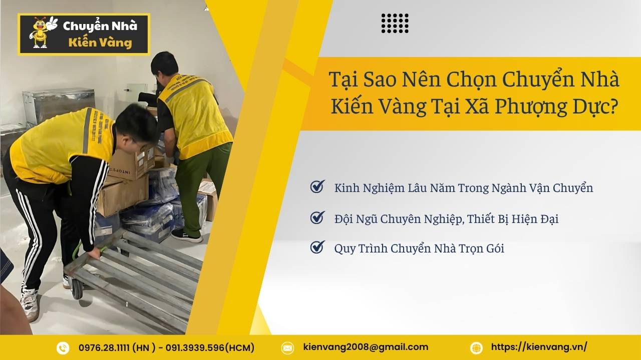 Dịch Vụ Chuyển Nhà Tại Xã Phượng Dực Uy Tín, Nhanh Gọn 2 Tại Sao Nên Chọn Chuyển Nhà Kiến Vàng Tại Xã Phượng Dực?