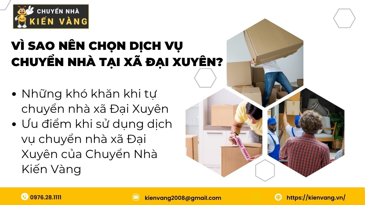 Ưu điểm khi sử dụng dịch vụ chuyển nhà xã Đại Xuyên của Chuyển Nhà Kiến Vàng