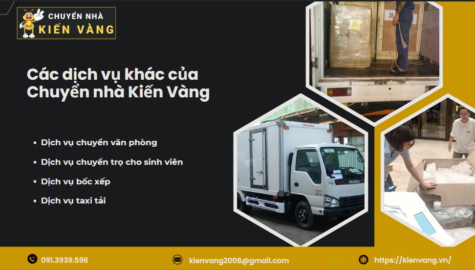 Các dịch vụ khác của Chuyển nhà Kiến Vàng