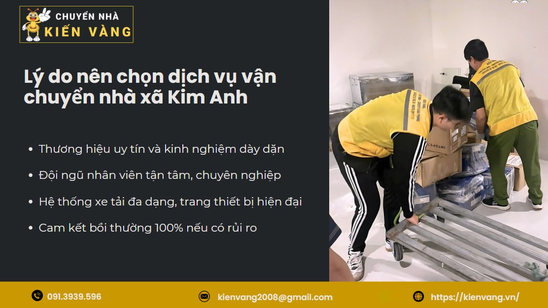 Lý do nên chọn dịch vụ vận chuyển nhà xã Kim Anh