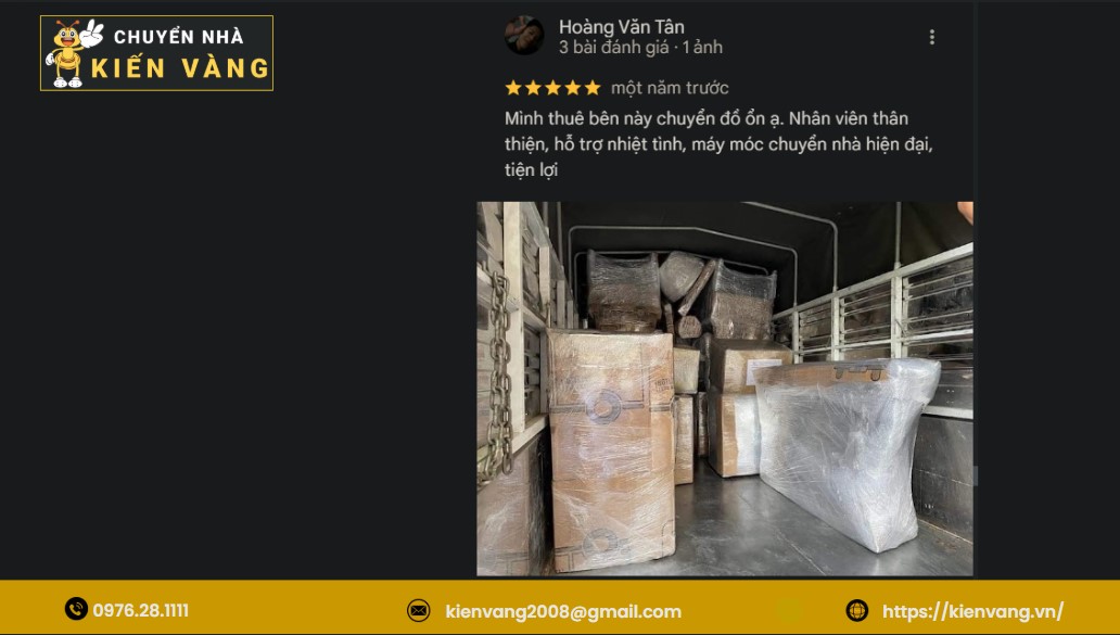 Chuyển nhà trọn gói phường Thượng Cát 7 Review 5 sao từ khách hàng - Anh Tân