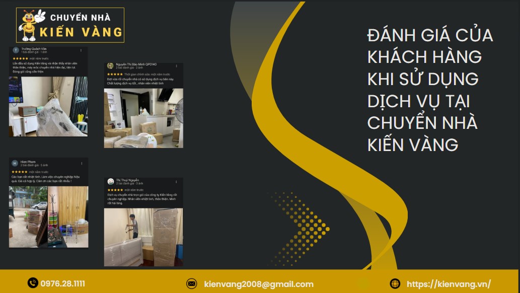 Chuyển Nhà Tại Phường Thanh Liệt 5 Đánh giá của khách hàng khi sử dụng dịch vụ tại Chuyển Nhà Kiến Vàng