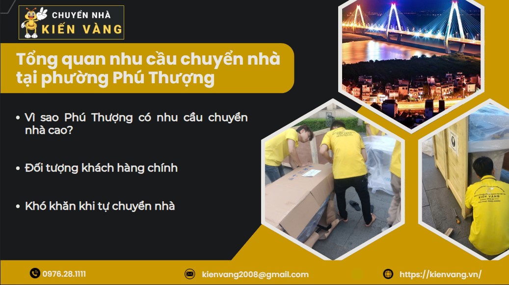 Chuyển nhà trọn gói Phường Phú Thượng 1 Tổng quan nhu cầu chuyển nhà tại phường Phú Thượng