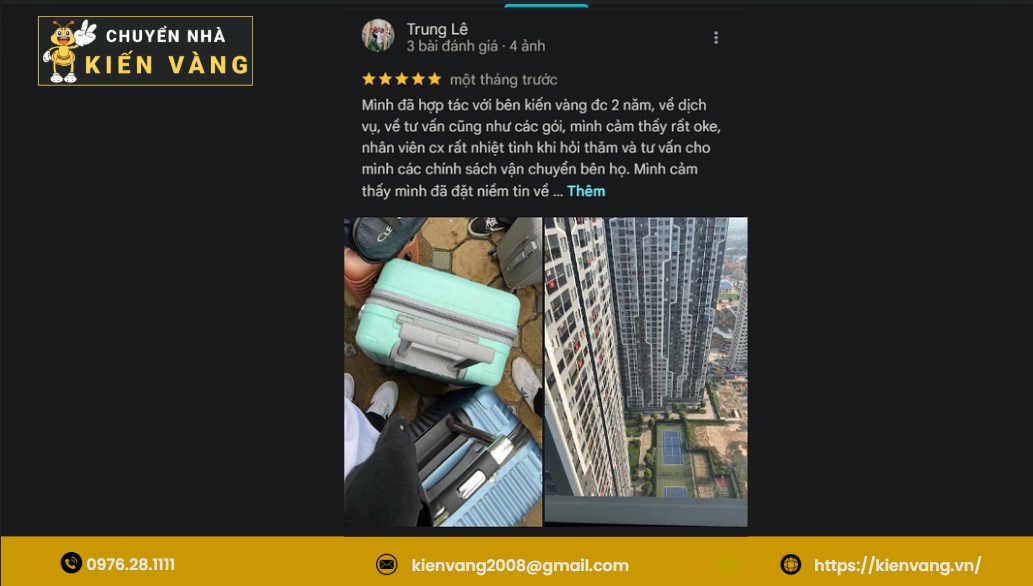 Chuyển Nhà Trọn Gói Tại Phường Tây Tựu 6 Review 5 sao từ khách hàng - Anh Trung